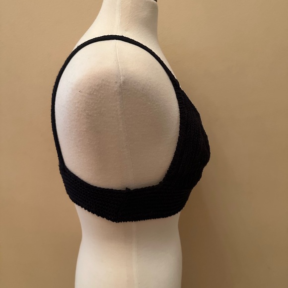 Anthropologie Black Textured Bralette - Picture 3 of 6